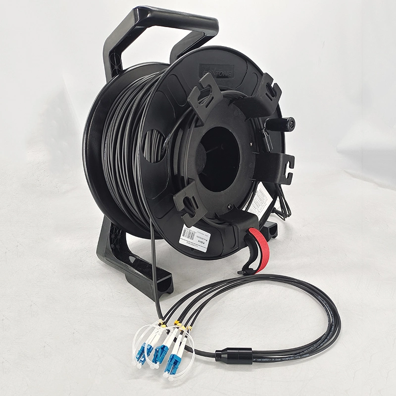 Portable Fiber Patch Cord Reel with Length 500m 1000m Tactical Fiber Cable