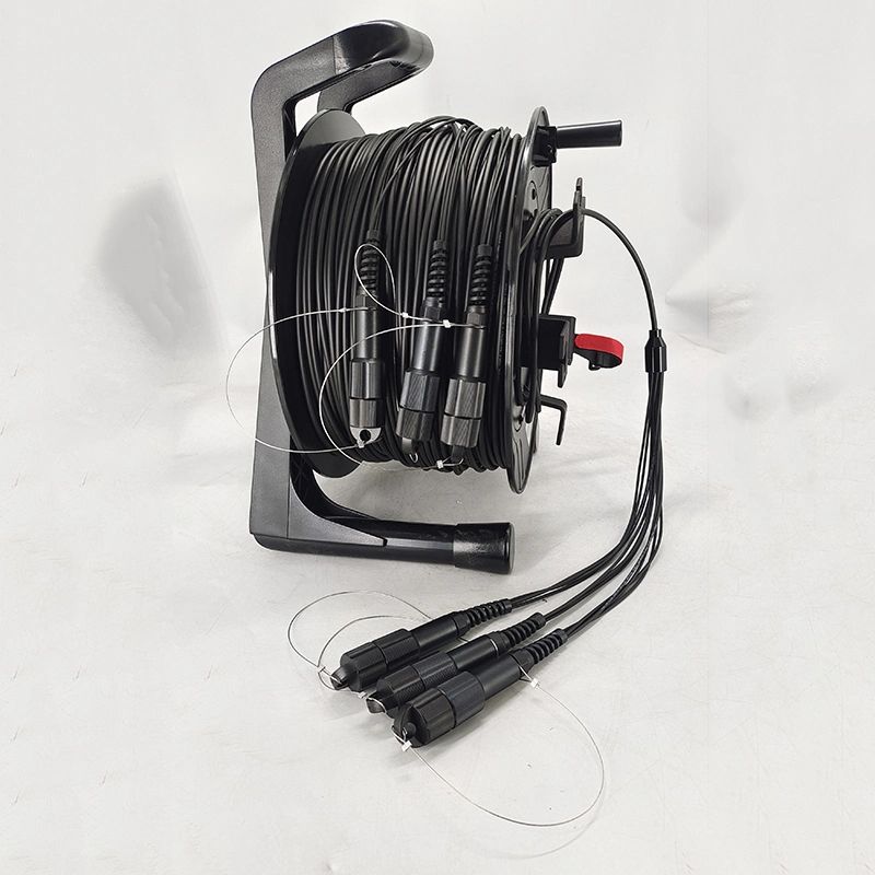 Portable Fiber Patch Cord Reel with Length 500m 1000m Tactical Fiber Cable