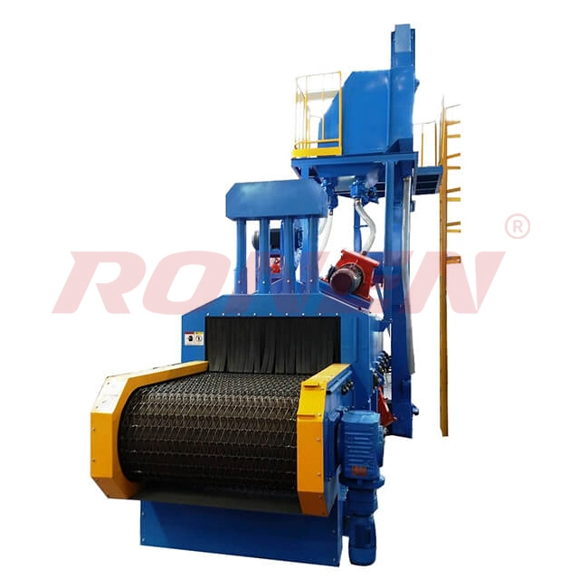 China Supply Aluminum Formwork Wire Mesh Belt Type Shot Blasting Machine