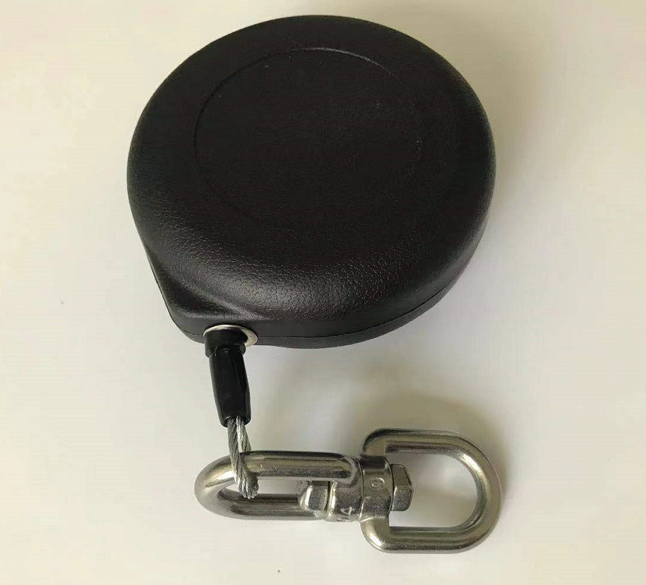 Anti-Theft Recoil Pull Box Retractable Cord Reel with String Cable