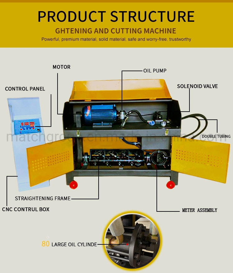 Metal Straightening Machinery Waste Materials Steel Rod Straightening and Cutting Machine