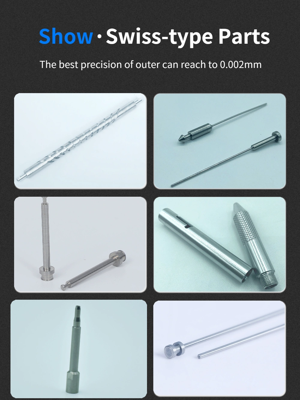 Dongguan High Precision Hardware Factory Manufacturing CNC Machining 304 316 Stainless Steel Thread