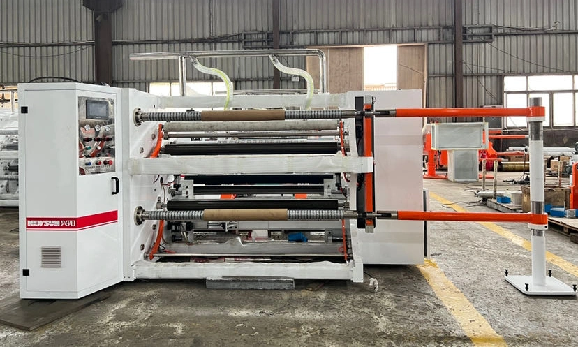 Self Adhesive Paper Label Stock Paper Laminated Film Flexible Packaging Film BOPP Pet Laminating Plastic Film High Speed Slitter Slitting Rewinding Machine