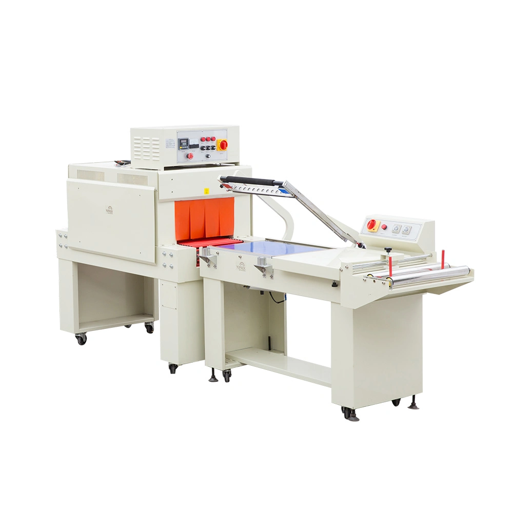 POF Film Automatic Industrial Heat L Bar Type Sealer Sealing and Shrink Shrinking Wrapping Wrap Wrapper Package/Packaging/Packing Packer Machine with Tunnel