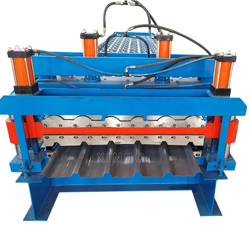 American Double Deck Trapezoidal Roll Forming Machine Metal Roof Tile Making Machine