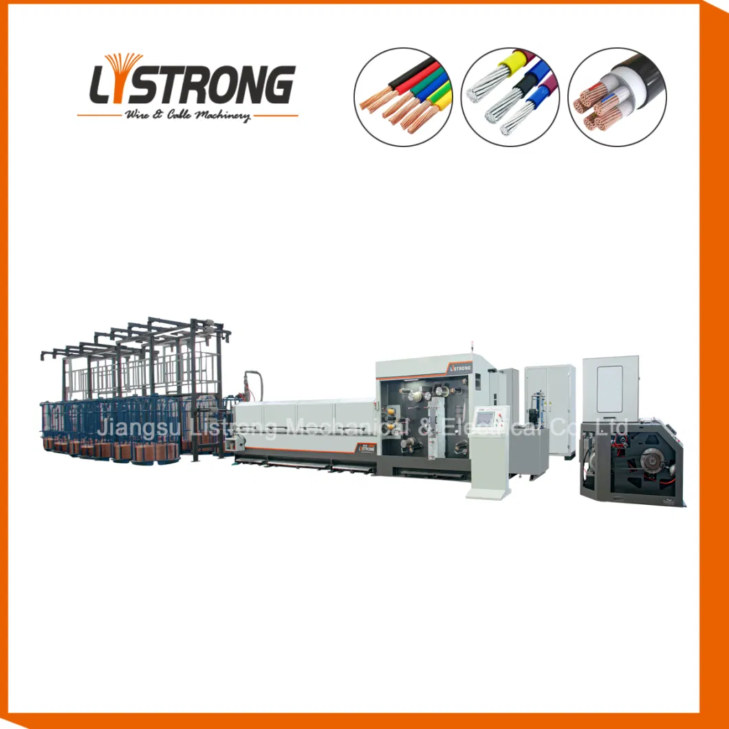 Listrong 0.1-0.4mm Fine Bare Copper Multi Wire Drawing Machine with Continuous Annealing