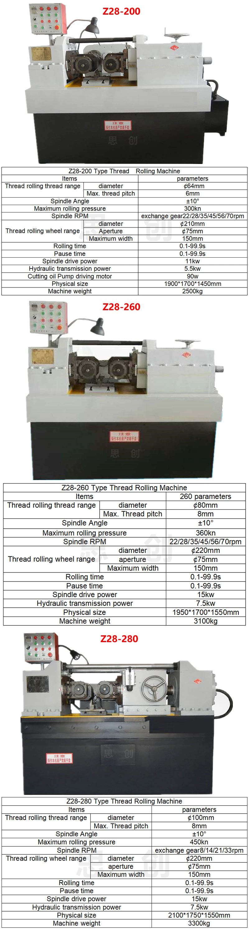 Steel Bar Diameter Shrinking Machine Reducing Diameter Machine Thread Rolling Machine