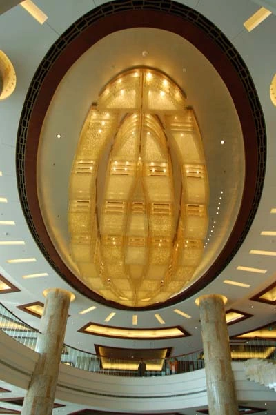 Modern Luxury Hotel Decorative Hallway Lobby Large Irrecgular Shape Custom Big Ceiling Lamp Project LED Light Fixture