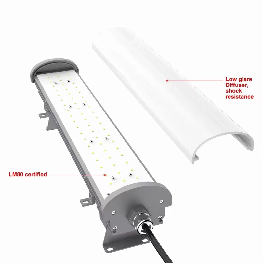 LED Linear Light, 2FT, 4FT Lighting UL844 Atex Iecex Approved Hazardous Area 0.6m 0.9m 1.2m 20W 30W 40W 50W 60W 70W 80W 90W 100W Integral Explosion Proof Light