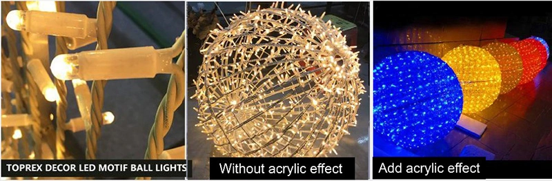 Ratan Lighted Round for Garden up Christma Metal Ball Light