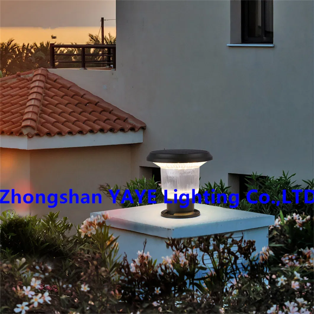 Yaye Factory LED Solar Pillar Lighting Garden Park Pathway Waterproof IP67 High Power 50W High Quality Best Service 3 Years Warranty Best Service