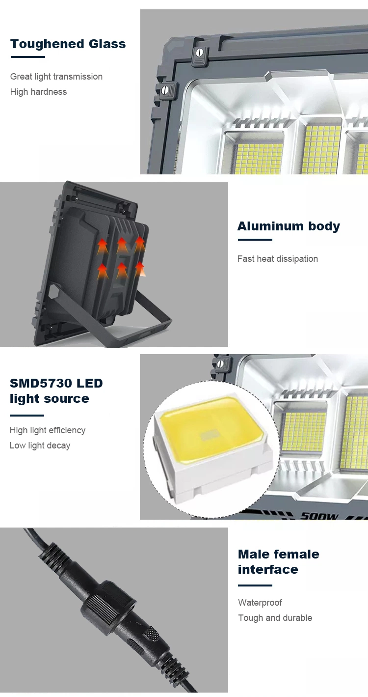 RGB Aluminium New Design IP65 Solar Stadium Flood Lights