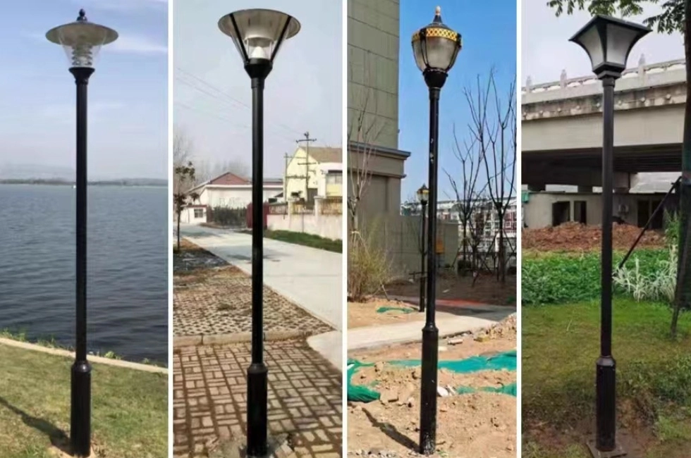 Hot Sale Vintage Aluminum Decorative Light Classic Street Lamp Pole Garden Light for Street Landscape Lighting