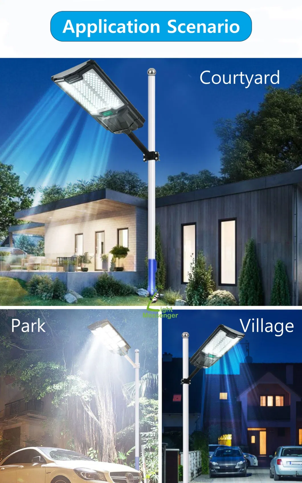 New Wide Luminous Area 200W 300W 400W 500W 600W 800W 1500W IP65 Outdoor Waterproof Lamp Motion Sensor Integrated All in One Wholesale LED Solar Street Light