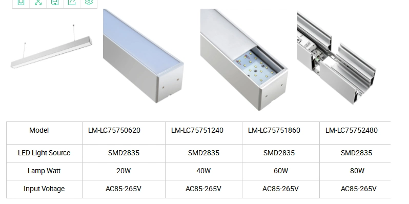 Lumin New LED Linear Pendant Light Fixtures for Office Lighting