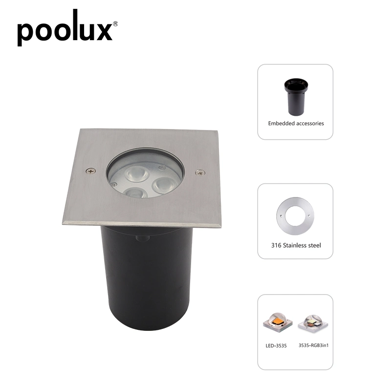 IP67 Waterproof LED Underground Light 9W Outdoor Ground Garden Path Floor Buried Spot Landscape