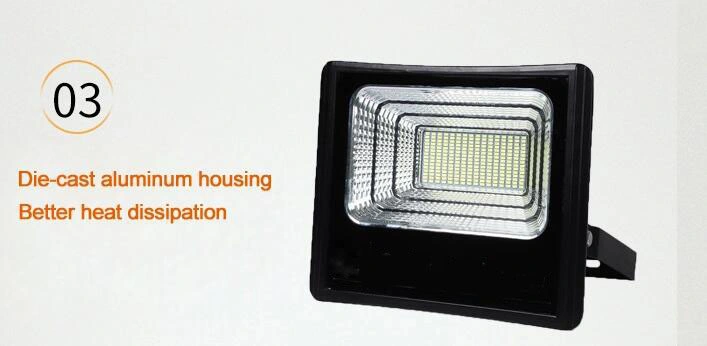 Street Light Remote Control Floodlight 25W 40W 60W 100W 200W IP65 Outdoor Waterproof Smart Round LED Solar Flood Light