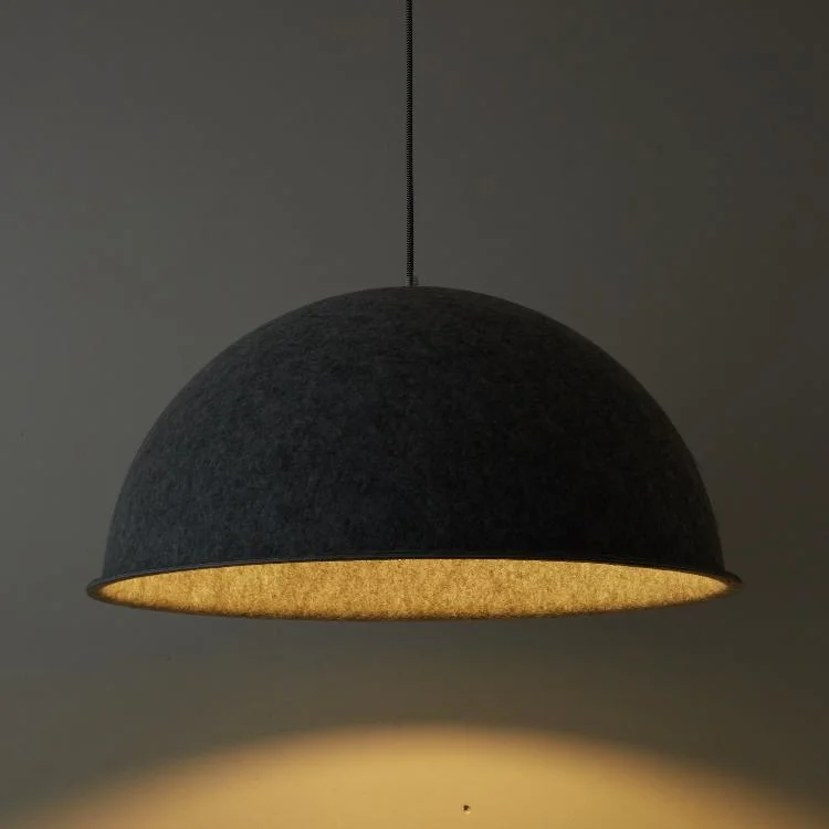 Hot Sell Black Solid Felt Shade Hanging Decorative Pendant Light Dining Table Light Fixtures