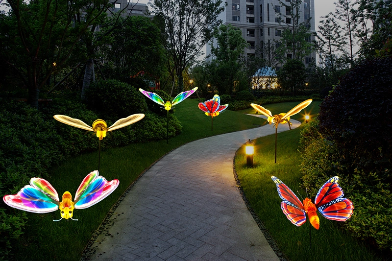 Christmas Light Decoration 2% off Outdoor Colorful Decorative LED Lights Dynamic Flying Butterfly Flower Garden Light