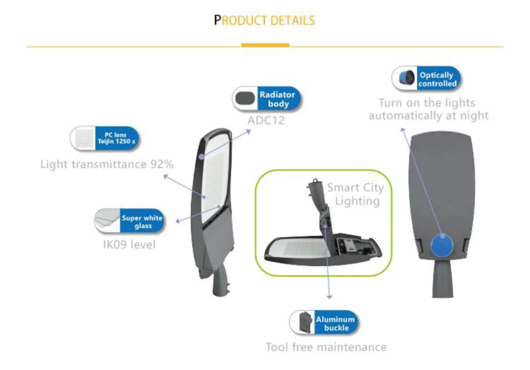 Dali Light Price Zhaga Sensor Luminaire Smart Outdoor LED ENEC Street Light