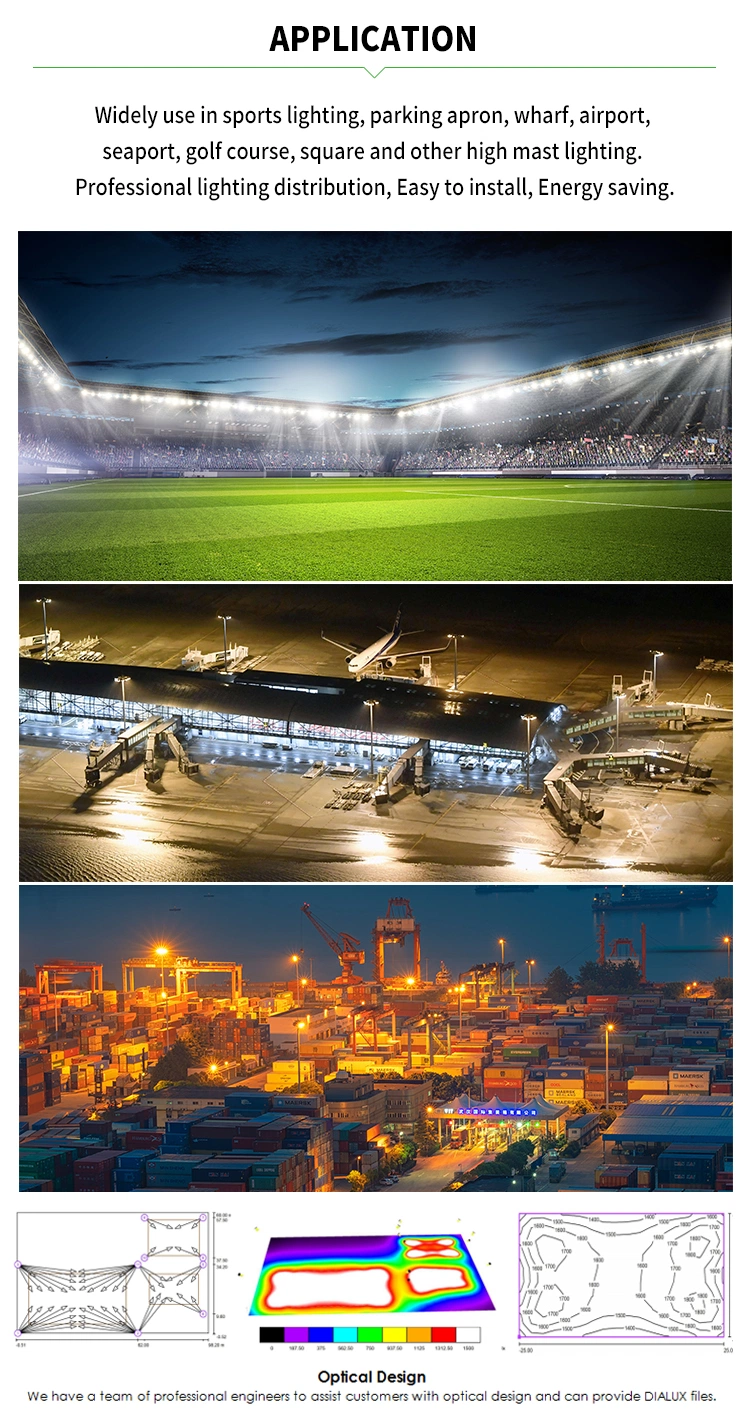 IP66 / LED High Mast Lamp Sports Stadium Lighting