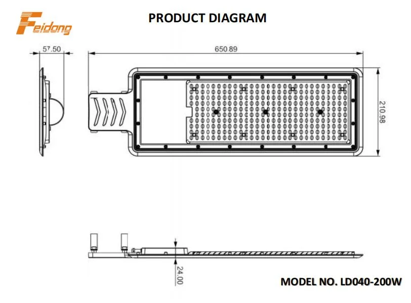 Ultra-Thin 110lm/W LED Light Street 22000lm 50-200W Highway Urban Roads Square LED Street Lighting