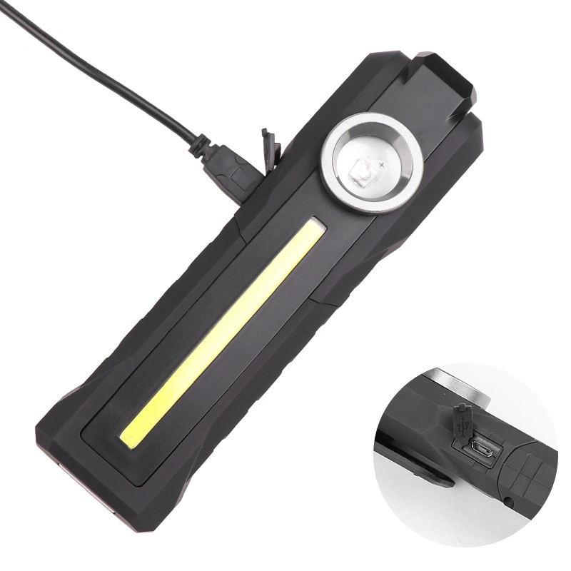 Wholesale Outdoor Portable LED Rechargeable COB Work Light with Base Magnet for Car Inspection Hanging Hook 5 Flashing Mode Work Flash Spot Light