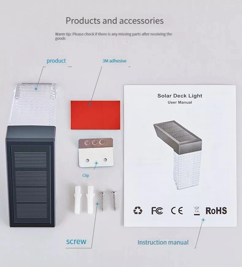 Balcony Garden Fence Lights Cross Border Solar Outdoor Garden Stair Lights Aisle Corridor Fence Waterproof Wall Light