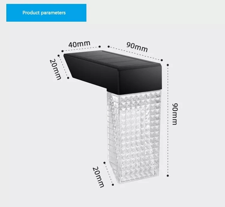 Balcony Garden Fence Lights Cross Border Solar Outdoor Garden Stair Lights Aisle Corridor Fence Waterproof Wall Light