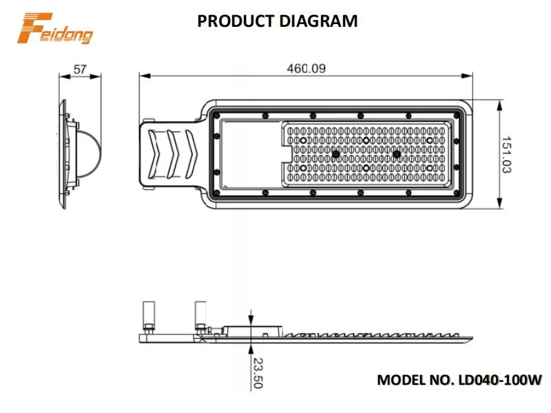 Ultra-Thin 110lm/W LED Light Street 22000lm 50-200W Highway Urban Roads Square LED Street Lighting