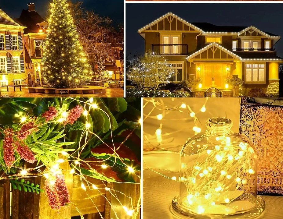Fairy Lights with Copper Wire Battery Operated Room Garden Decorative Holiday Christmas 100 Garland LED String Lig