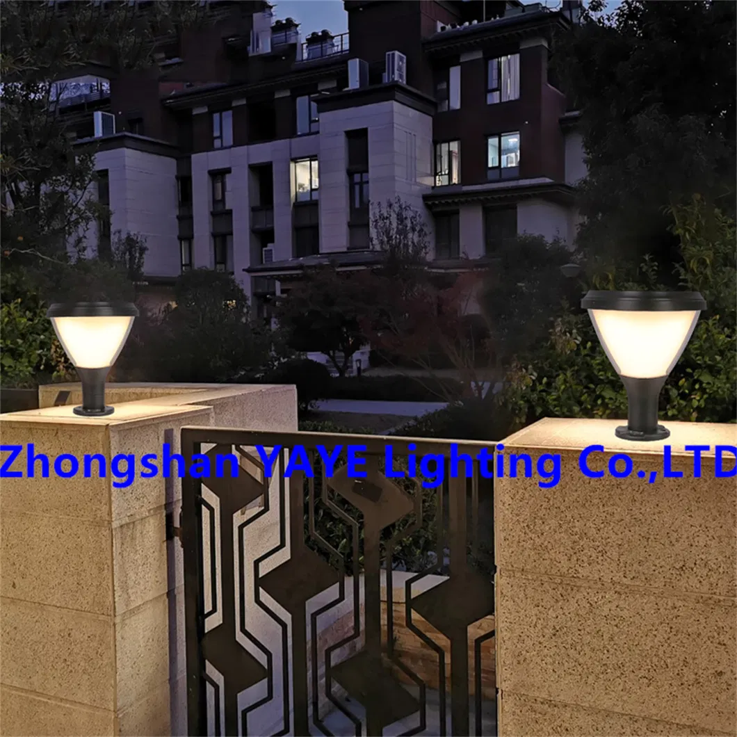 Yaye Factory LED Solar Pillar Lighting Garden Park Pathway Waterproof IP67 High Power 50W High Quality Best Service 3 Years Warranty Best Service