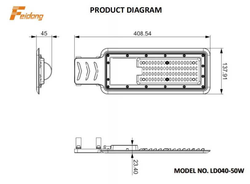 Ultra-Thin 110lm/W LED Light Street 22000lm 50-200W Highway Urban Roads Square LED Street Lighting