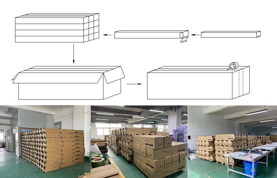 75mm Width Hanging LED Profile Linear Light Seamless Connection Aluminum Light Fittings