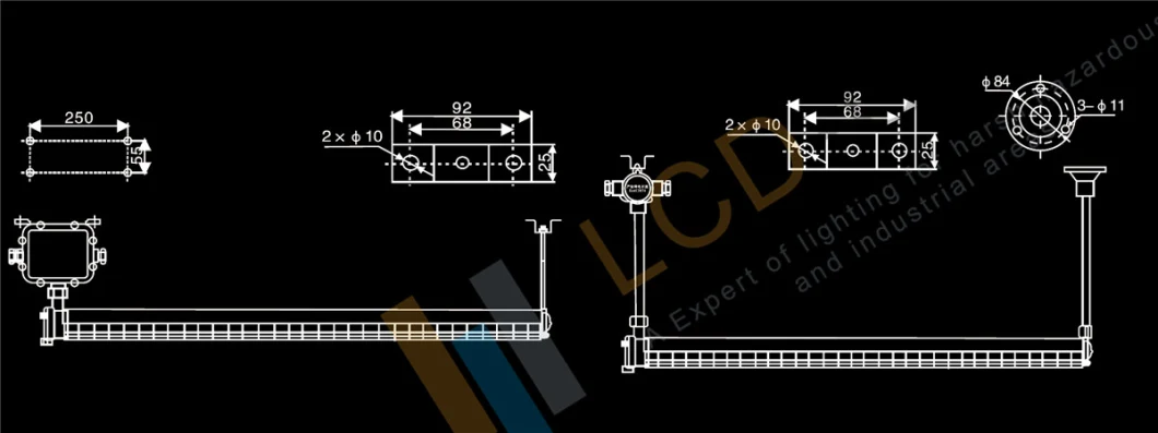 Explosion Proof Flood Lights 120W LED Light Fittings Input Voltage 100~270 VAC - Zone 1 Zone 21