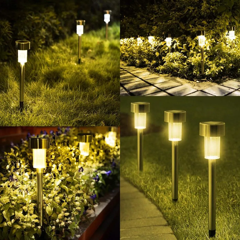 Outdoor Exterior Commercial Solar LED Landscape Driveway Pathway Lawn Bollard Garden Light