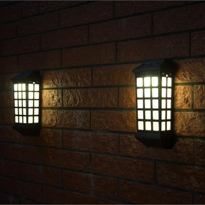 High Quality Clastic Style Home Garden Decorative Lighting Outdoor Solar Powered LED Landscape Garden Yard Lawn Lamp Solar LED Garden Wall Light