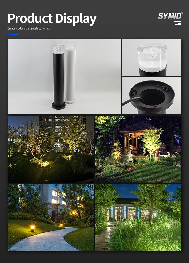 Outdoor Garden IP65 Waterproof Aluminum Short Plinth Bollard Garden Lawn LED Light