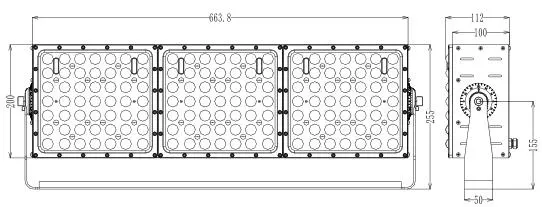 180lm/W High Precision Multi Angle Adjustment High-Power LED Stadium Light Floodlight
