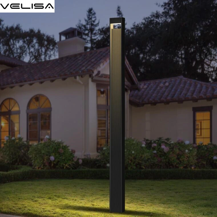 Landscape Outdoor Lawn Lamp Waterproof IP65 Driveway Yard Lighting Round Pole Street Post Top Light