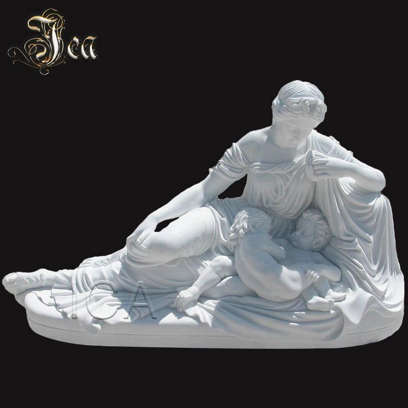 Marble Antique Garden Laying Women with Children Statues