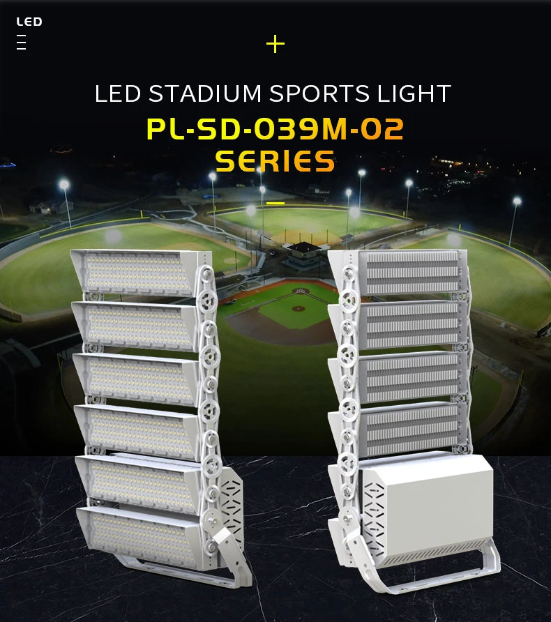 Anti-Glaring Ugr&lt;21 Easy Installation Ik10 Shock Proof 1000W Sports Stadium LED Flood Light