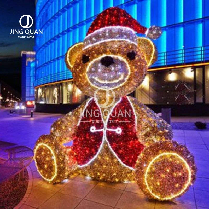 LED Motif Bear Lights Christmas Holiday Decorations Outdoor Warm White Waterproof Giant Decorative Landscaping