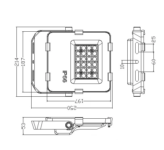 IP68 Ex LED Lights Atex Iecex Zone1 Zone 2 LED Floodlight