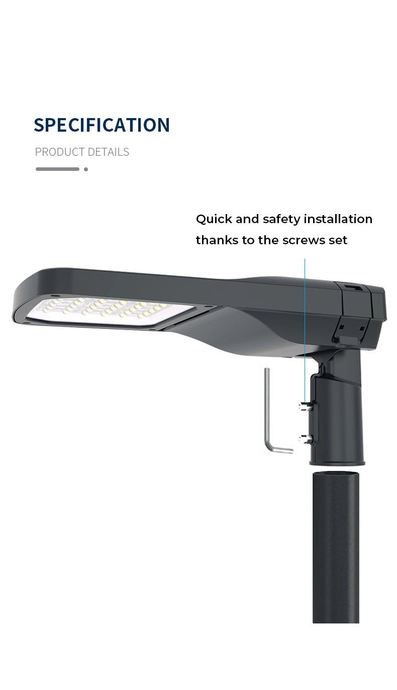 New Design 50W 80W 100W 200W Smart Outdoor SMD Street Lighting IP66 Waterproof Ik08 Road Light Public Lighting with Sensor Function LED Street Light