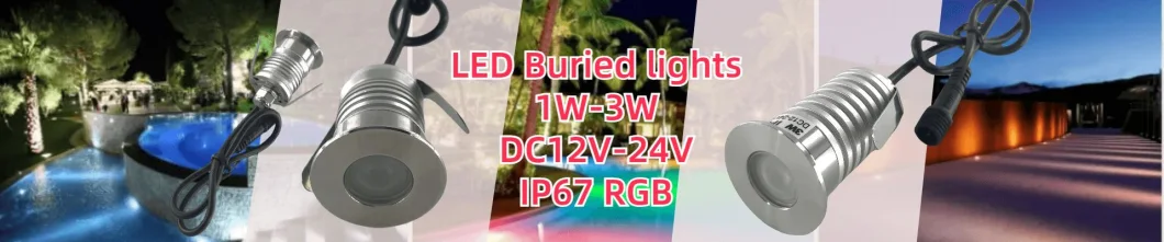 OEM ODM IP67 1W 3W RGB LED Deck Light Garden Landscape Asymmetrical LED Step Light LED Underground Light Inground Well Floor Light LED Buried Light