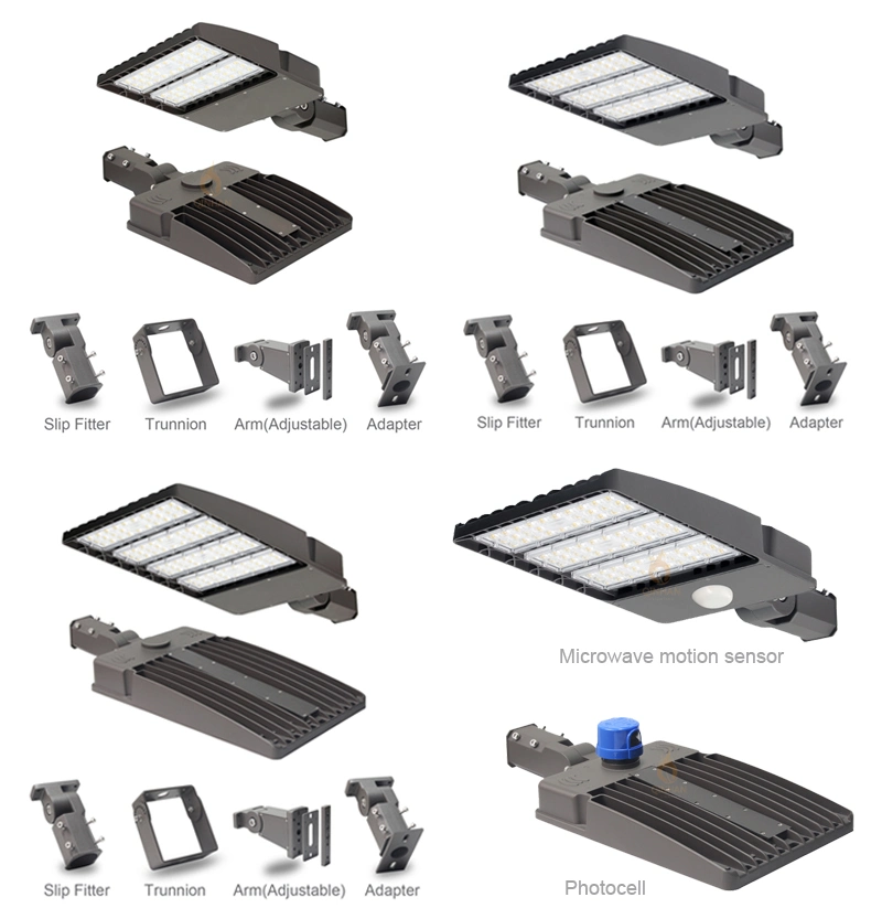 White Hours High Power 300W Adjustable LED Shoe Box Light for Outdoor Main Road Street Park Lot Area Lighting