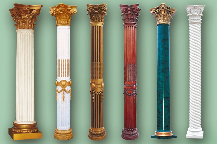 Banruo Factory Price Classic Fiberglass Roman Column for House