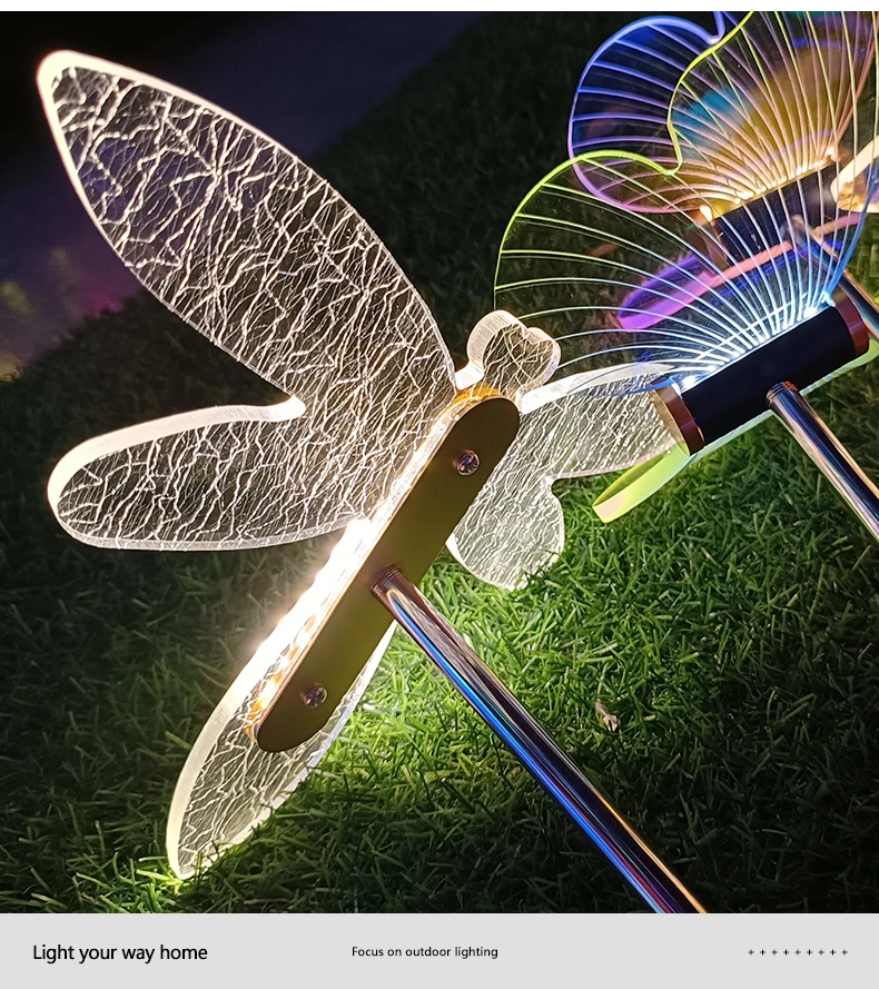 Outdoor Butterfly Shape Holiday Christmas Solar LED Decorative Light for Garden Pathway Walkway