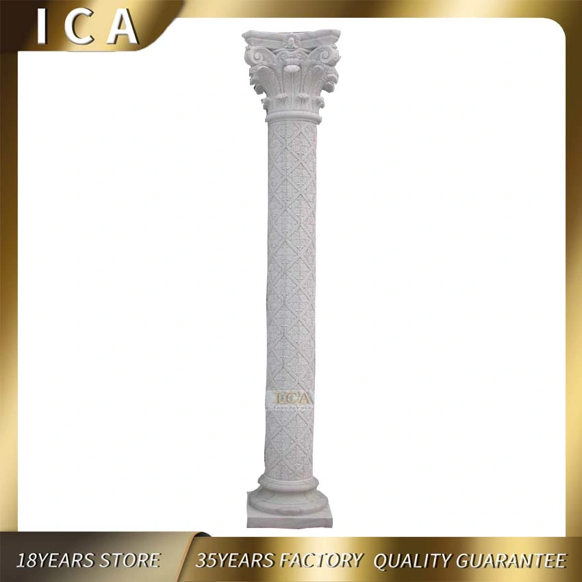 Home Decor Classic Greek Roman Marble Column with Corinthian Style